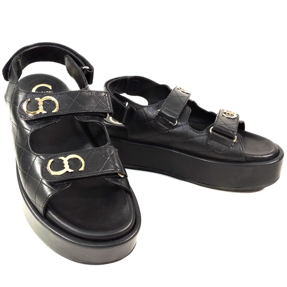 Casadei Shoes - CASADEI 🇮🇹 WOMENS BLACK SOFT LEATHER SUMMER PLATFORM SANDALS